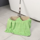 Тряпка для пола Raccoon, 250 г/м², 60×80 см, микрофибра, с оверлоком, 1 шт, зеленая - Фото 4