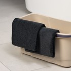 Тряпка для пола Raccoon, 220 г/м², 60×80 см, микрофибра, ультразвуковая обработка края, 2 шт., черная - Фото 4