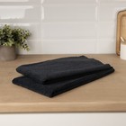 Тряпка для пола Raccoon, 220 г/м², 60×80 см, микрофибра, ультразвуковая обработка края, 2 шт., черная - Фото 7