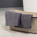 Тряпка для пола Raccoon, 220 г/м², 60×80 см, микрофибра, ультразвуковая обработка края, 2 шт., серая - Фото 2