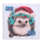 Новогодние салфетки бумажные «Новогодний ёжик» 3 слоя, 33×33 см, 20 шт. - Фото 3