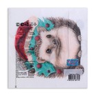 Новогодние салфетки бумажные «Новогодний ёжик» 3 слоя, 33×33 см, 20 шт. - Фото 4