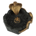 Пепельница символ года "Кобра", новый год, полистоун, чёрная с золотом 10667232