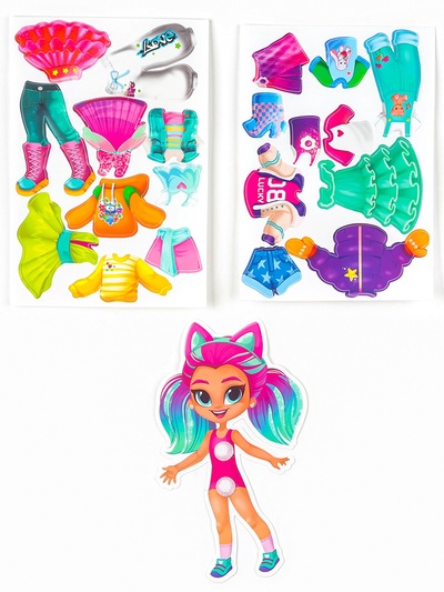 Игра на липучках. Весёлые липучки «Наряди куклу»