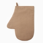 Варежка - прихватка «Этель» ECO, 20×28 см, 70% хлопок, 30% лён, ватин 250 г/м², бежевая - Фото 2