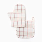 Кухонный набор «Этель» Bright cage: варежка-прихватка 20×27 см, прихватка 19×19 см, 100% хлопок - Фото 1