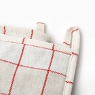 Кухонный набор «Этель» Bright cage: варежка-прихватка 20×27 см, прихватка 19×19 см, 100% хлопок - Фото 4