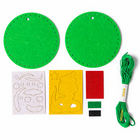 Елочный шар из фетра своими руками на новый год «Змея», набор для творчества - Фото 3