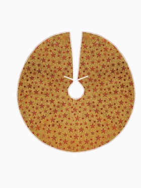 Коврик под ёлку «Сияние звёзд» d=86 см, золотистый