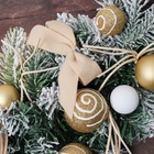 Гирлянда новогодняя хвойная «Зимнее волшебство. Сюрприз» 60×23 см, жёлтая - Фото 2