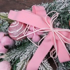 Гирлянда новогодняя хвойная «Зимнее волшебство. Сюрприз» 60×23 см, розовая - Фото 2