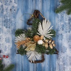 Украшение ёлочное «Зимнее волшебство. Ажурная ветка на ёлке», новогоднее, 31×24 см - Фото 1