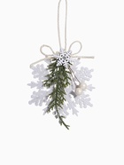 Ёлочная игрушка «Зимнее волшебство. Снежинка блеск жемчужины», 9 см, белый - Фото 3