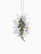 Ёлочная игрушка «Зимнее волшебство. Снежинка блеск жемчужины», 9 см, белый - Фото 4