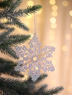 Ёлочная игрушка 6 шт. «Зимнее волшебство. Созвездие» пластик, снежинка, 12 см - Фото 3