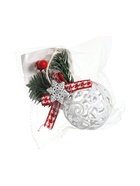 Ёлочный шар «Кружевной» новогодний, d=6 см, белый 10497733 Ёлочный шар «Кружевной» новогодний, d=6 см, белый 10497733