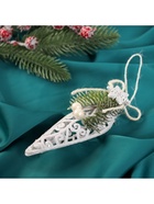 Ёлочная игрушка «Капля блеск жемчужины» 12×4.5 см, белый 10497743 Ёлочная игрушка «Капля блеск жемчужины» 12×4.5 см, белый 10497743