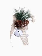 Ёлочные игрушки 2 шт. «Зимнее волшебство. Композиция на бантике с бубенчиком», 11×9 см - Фото 6