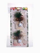 Ёлочные игрушки 2 шт. «Зимнее волшебство. Композиция на бантике с бубенчиком», 11×9 см - Фото 9