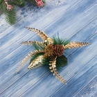 Ёлочные игрушки 2 шт. «Зимнее волшебство. Композиция на бантике» пластик, сосулька, 11×11 см - Фото 3