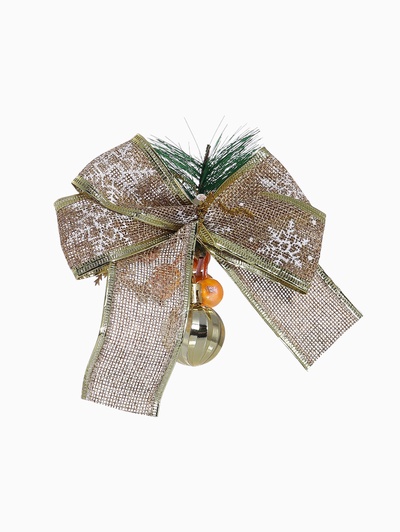 Ёлочные игрушки 2 шт. «Зимнее волшебство. Композиция на бантике» пластик, ягодки, 13×15 см