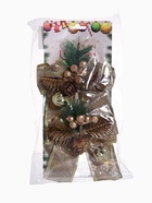 Ёлочные игрушки 2 шт. «Зимнее волшебство. Композиция на бантике» пластик, шарик, 12×15 см - Фото 9