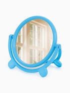 Зеркало настольное, круглое, с рамкой для фото, d=18.5 см, (d=13.5 см), голубое - Фото 1