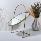 Зеркало настольное PREMIUM, металлическое, 22×34×12 см, (17.5×26.5 см), цвет золотой - Фото 4