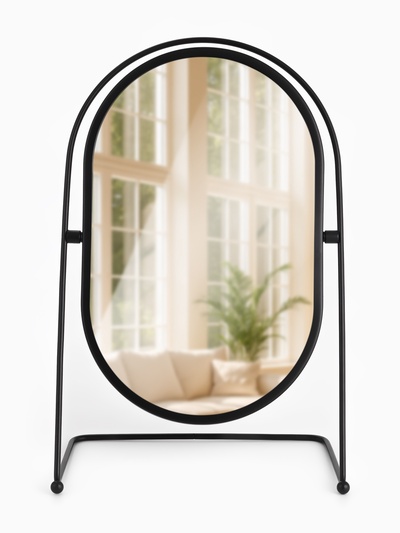 Зеркало настольное «PREMIUM MIRROR», зеркальная поверхность 17.5×26.5 см, цвет чёрный