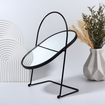 Зеркало настольное «PREMIUM MIRROR», зеркальная поверхность 17.5×26.5 см, цвет чёрный