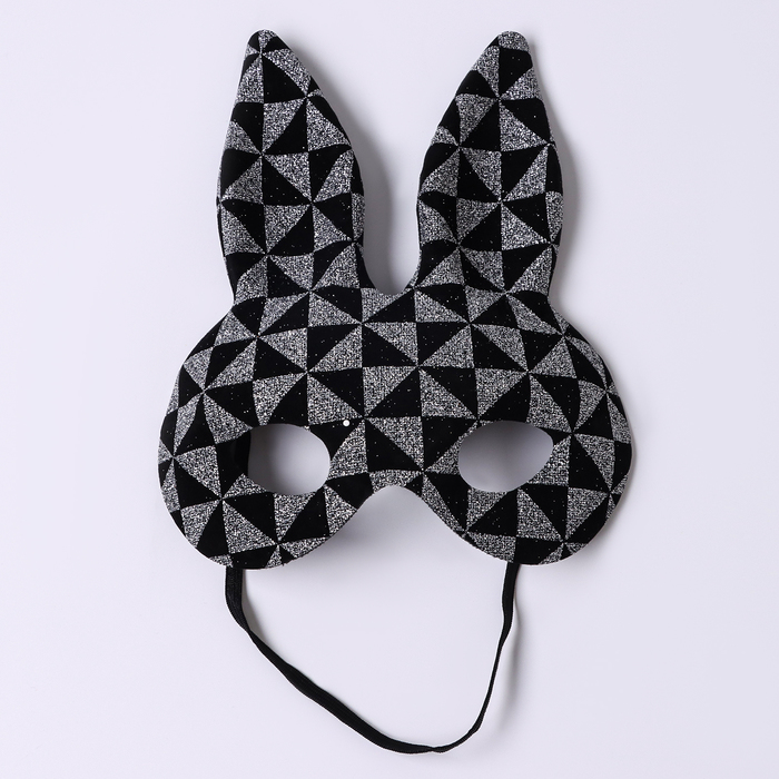 Карнавальная маска «Зайка», цвет серебряный - Фото 1