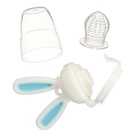 Ниблер для прикорма, от 5 мес., с силиконовой сеточкой, размер М «Зайка», вращающийся поршень, голубой - Фото 4