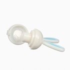 Ниблер для прикорма, от 5 мес., с силиконовой сеточкой, размер М «Зайка», вращающийся поршень, голубой - Фото 6