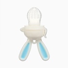 Ниблер для прикорма, от 5 мес., с силиконовой сеточкой, размер М «Зайка», вращающийся поршень, голубой - Фото 7