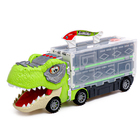 Автовоз-трек «Диногонки», 12 металлических машин, световые и звуковые эффекты - Фото 3