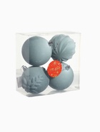 Ёлочные игрушки «Бархатный зной», шары новогодние, d=8 см, 4 шт., серый - Фото 8