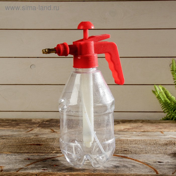 Опрыскиватель помповый, 1.2 л, ABS пластик, прозрачный, латунный наконечник, Greengo - Фото 1