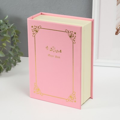 Шкатулка-книга для украшений «Магическая книга», искусственная кожа, розовая, 15.5×21.5×7 см