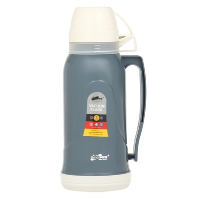 Термос 1.7 л, со стеклянной колбой, сохраняет тепло 14 ч, 14×34 см, серый