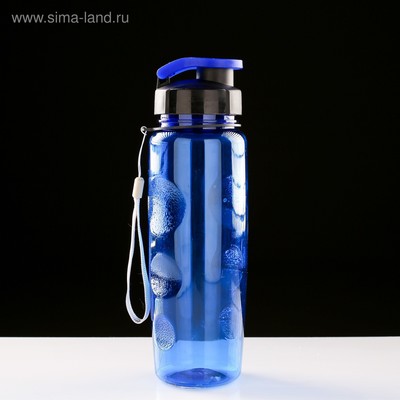 Бутылка для воды спортивная, 650 мл, 23×7 см, синяя