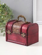 Шкатулка для украшений «Сундук. Абрэмо», дерево, 9×13×9.5 см  (артикул 10323733)  большой выбор товаров оптом и в розницу по низким ценам с доставкой