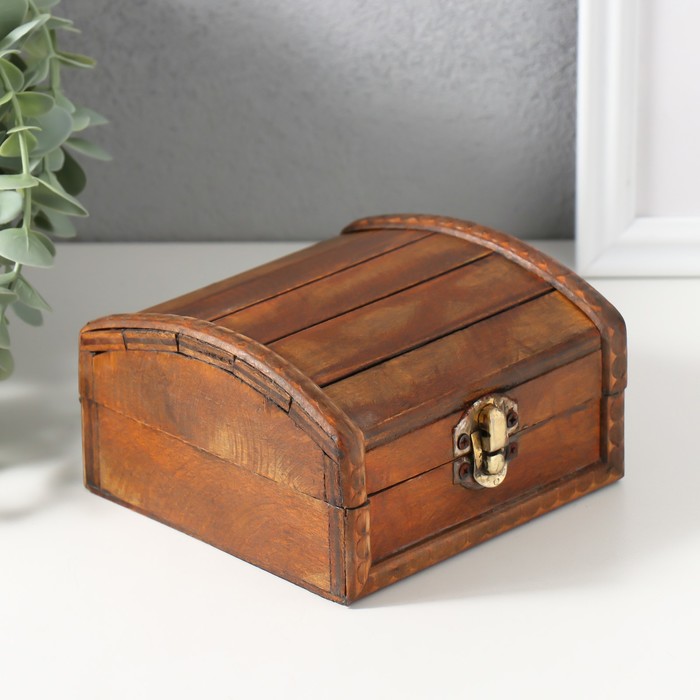 Шкатулка для украшений «Сундук. Алонзо», дерево, 12×12×7 см - Фото 1