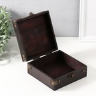 Шкатулка для украшений «Сундук. Адриана», дерево, 14×14×6.5 см - Фото 4