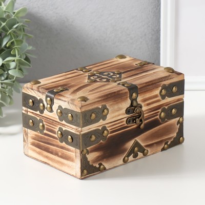 Шкатулка для украшений «Сундук. Аделина», дерево, коричневая, 17.5×11×9.5