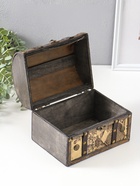 Шкатулка для украшений «Сундук. Ярмарка», дерево, 20×15×15.5 см - Фото 5