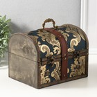 Шкатулка для украшений «Сундук. Золотые китайские огурцы», дерево, 20×15×15.5 см - Фото 1