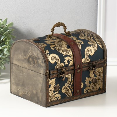 Шкатулка для украшений «Сундук. Золотые китайские огурцы», дерево, 20×15×15.5 см