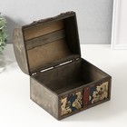 Шкатулка для украшений «Сундук. Золотые китайские огурцы», дерево, 20×15×15.5 см - Фото 3