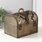 Шкатулка для украшений «Сундук. Золотые китайские огурцы», дерево, 20×15×15.5 см - Фото 4