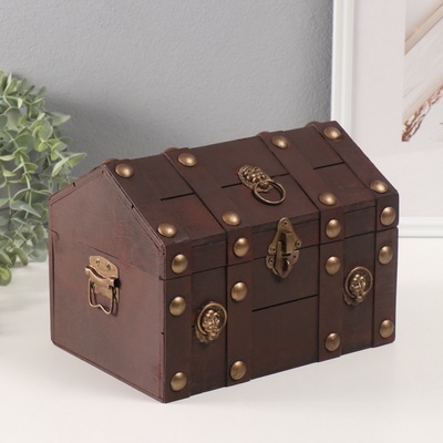 Шкатулка для украшений «Леон. Сундук», красный, 24×17×18.5 см